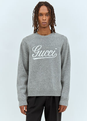 Gucci Logo Jacquard Wool Sweater 棕色 guc0158001