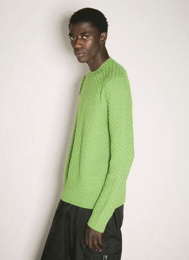 Prada Wool-And-Cashmere-Blend Sweater Green pra0158010