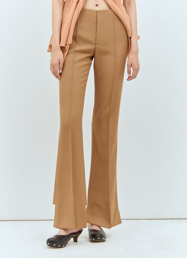 Chloé Boken-Heel Slim Pants Brown chl0257005