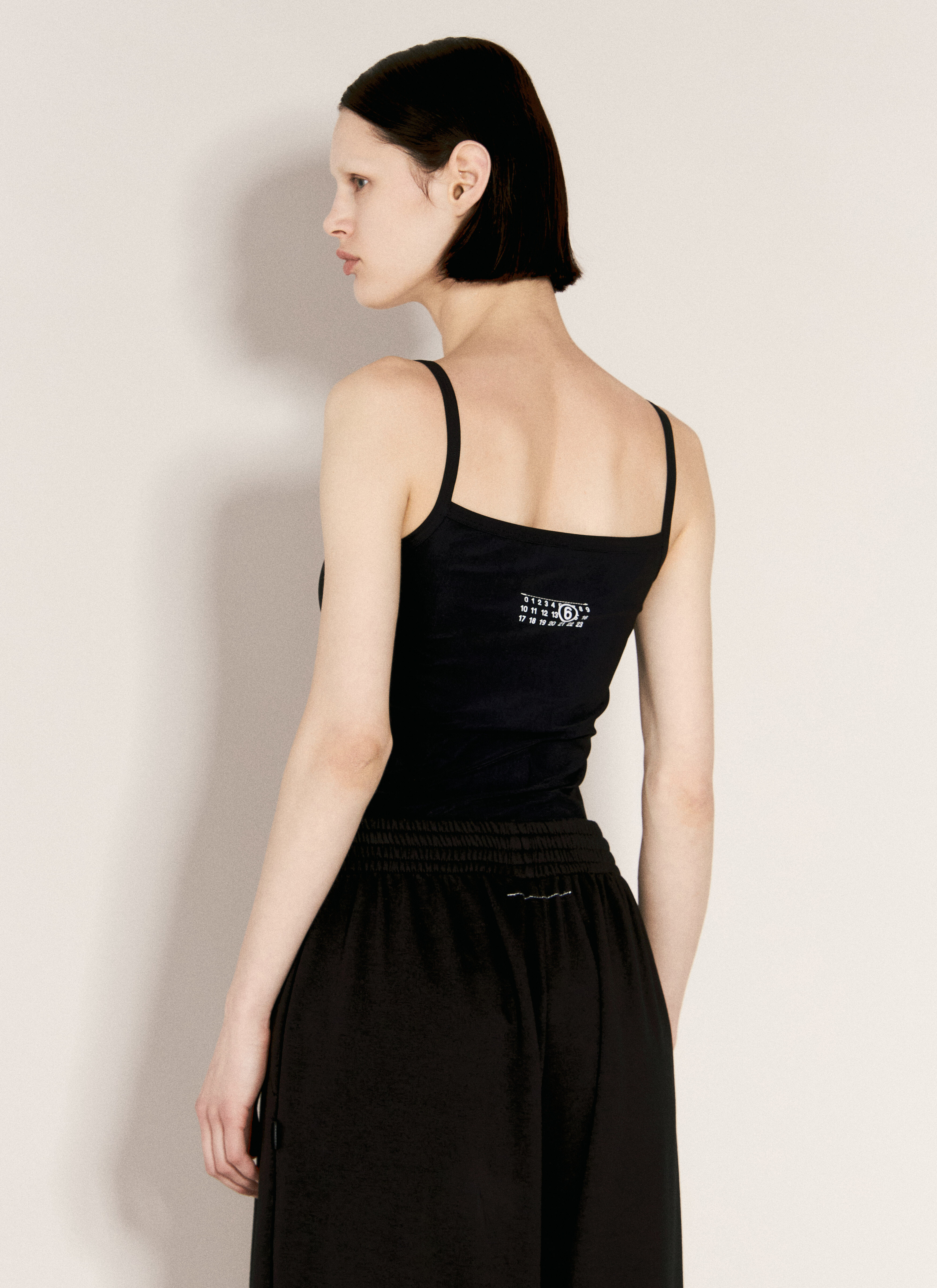 MM6 Maison Margiela Women's Square-Neck Bodysuit in Black | LN-CC®