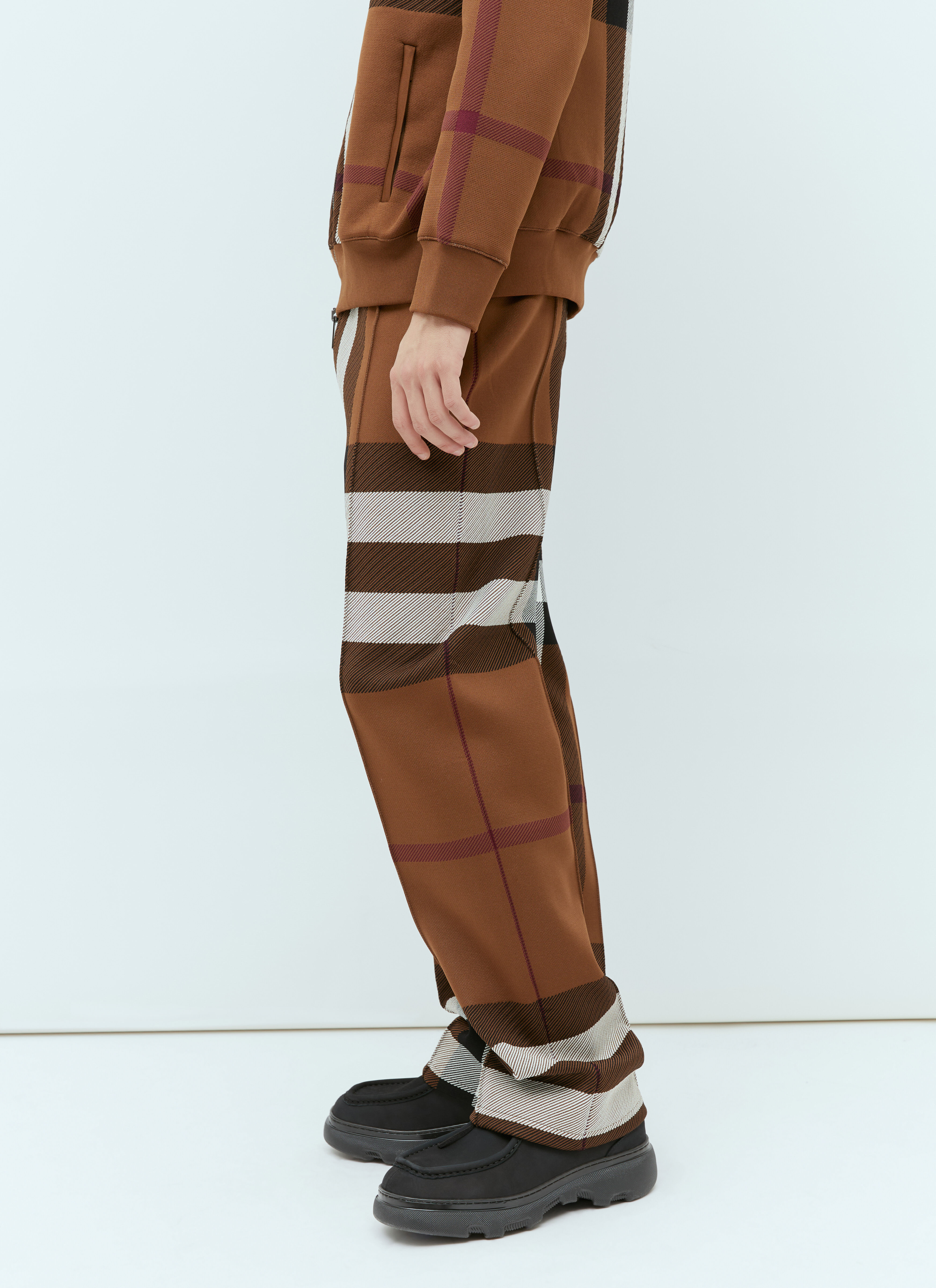 Burberry Men's Check Track Pants in Brown | LN-CC®