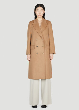 Max Mara Double Breasted Coat Camel max0242015