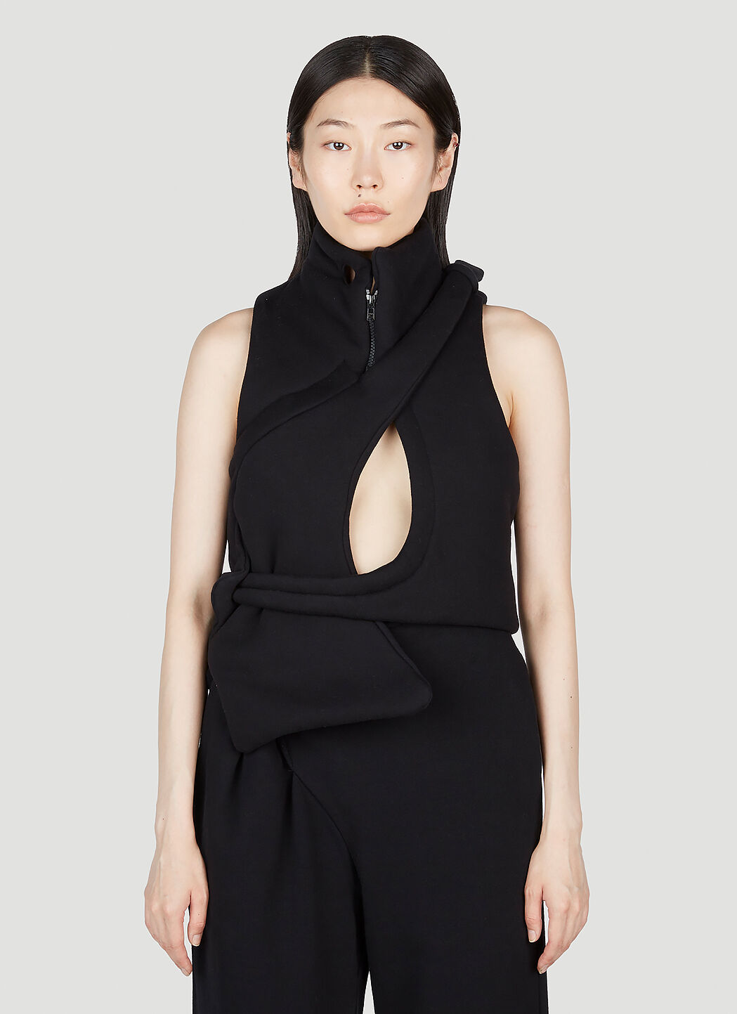 Ottolinger Asymmetric Padded Vest in Black | LN-CC®