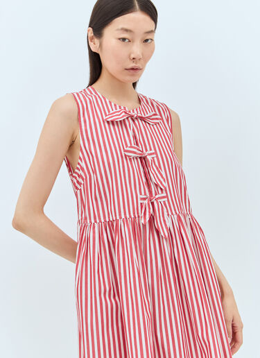 GANNI Mini Bow Tie Dress Red gan0257026