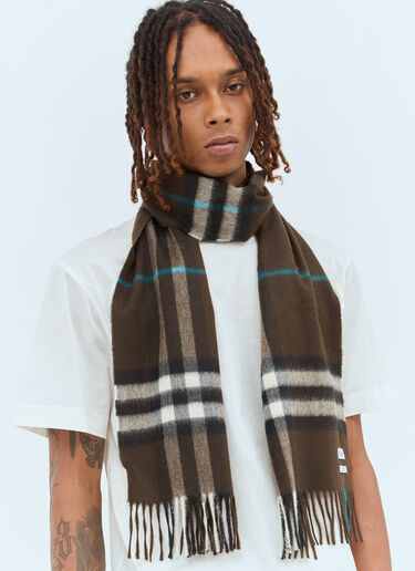 Burberry Giant Check Cashmere Scarf Brown bur0157034