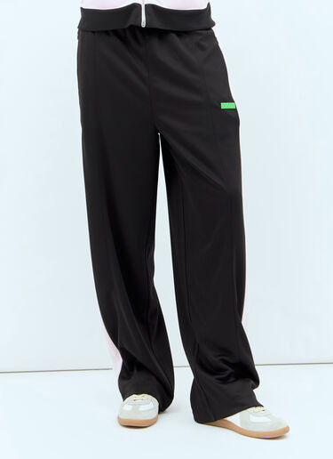 GANNI Sporty Jersey Track Pants Black gan0257030