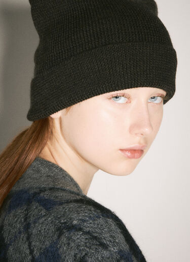 Our Legacy Wool Knit Beanie Hat Grey our0358011