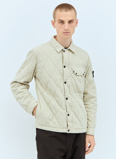 Stone Island Quilted Jacket Beige sto0158016