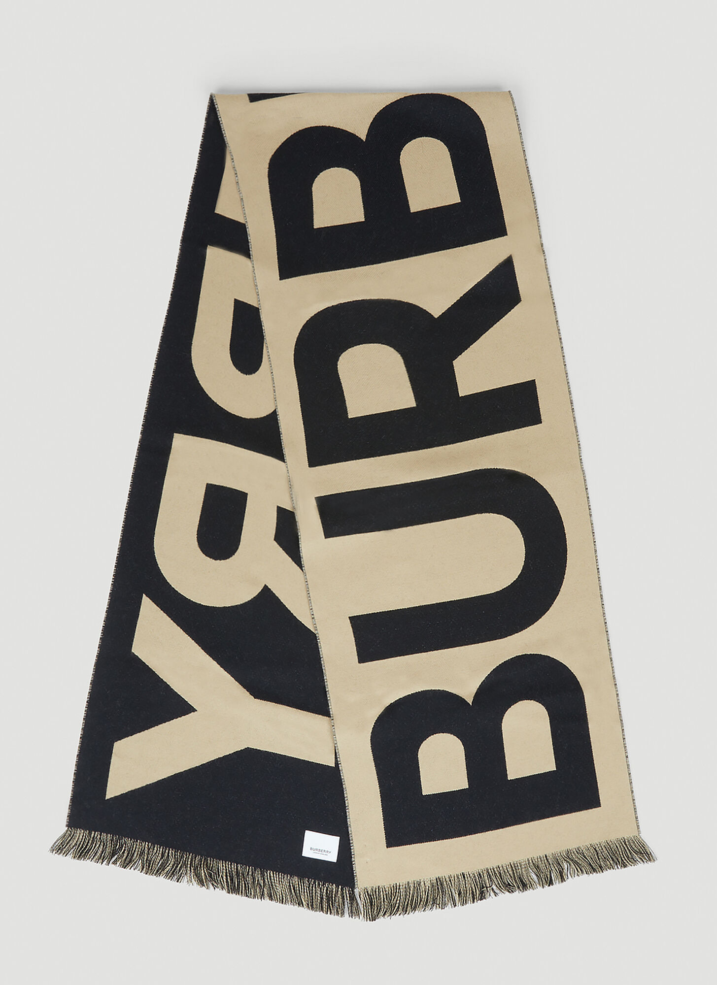 Burberry Reversible Logo Scarf Unisex Beige