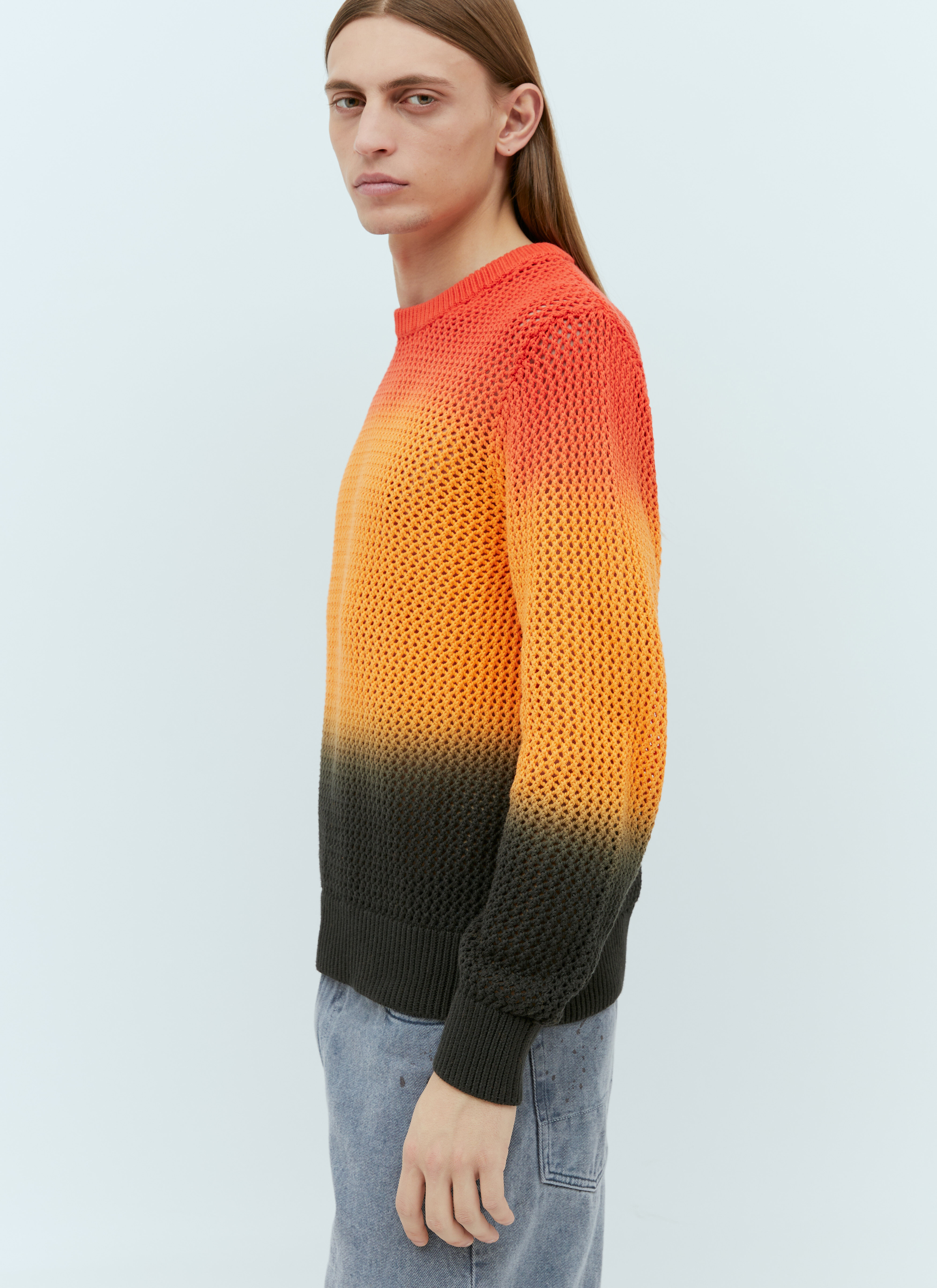 Stüssy Pigment Dyed Loose Gauge Sweater in Orange | LN-CC®