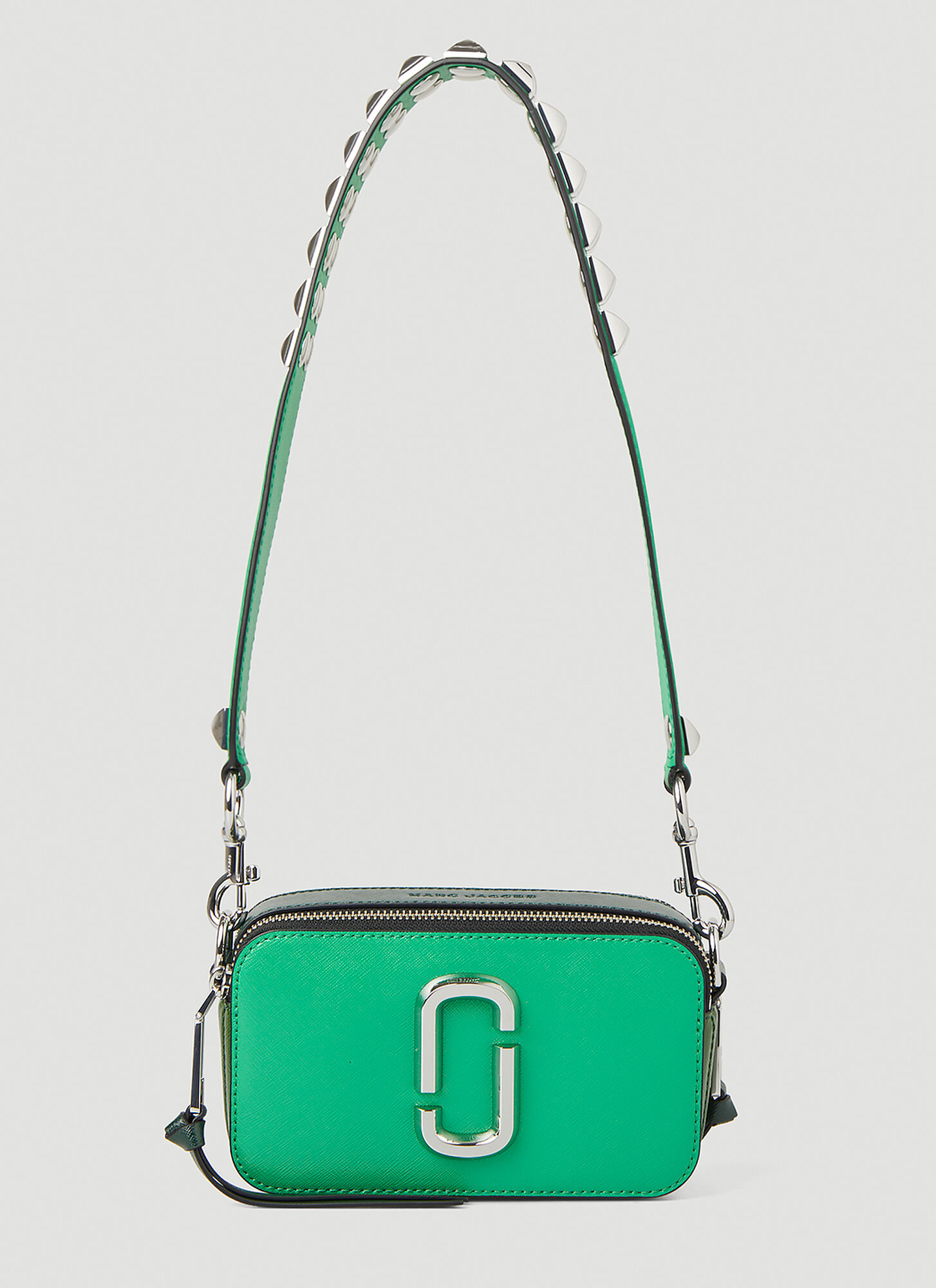 Snapshot Mint Leather Shoulder Bag In Green/multicolor