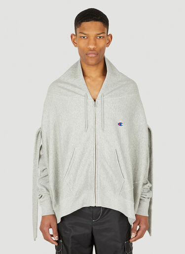 Champion x Anrealage Asymmetric Hooded Sweatshirt Light Grey chn0348002