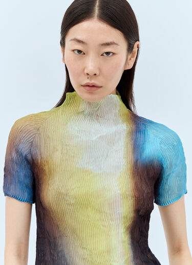 Issey Miyake Light Leak Chiffon Twist Top Multicolour ism0257002