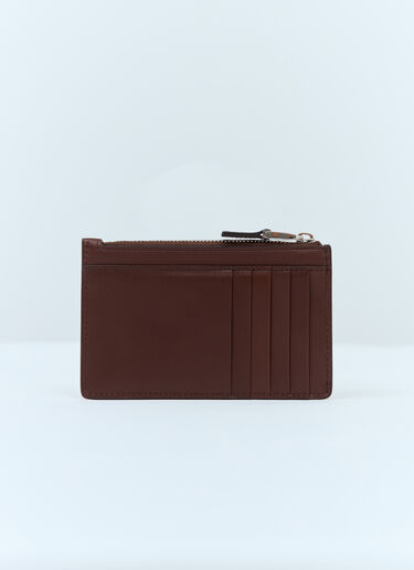 Max Mara Logo Embossed Cardholder Brown max0257051