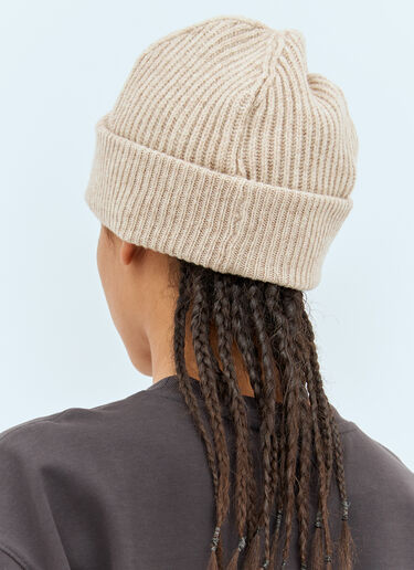 Ganni Rib Beanie Hat Beige gan0258060