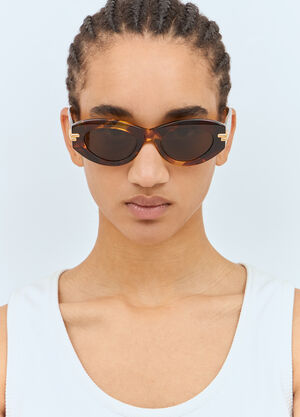 Balenciaga Mitre Oval Sunglasses Black bcs0257002