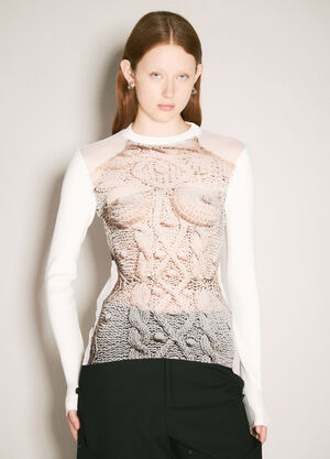 Jean Paul Gaultier Madonna Knit Top Brown jpg0258036