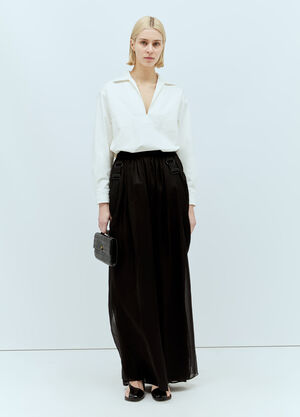 Chloé Silk Chiffon Maxi Skirt White chl0255009