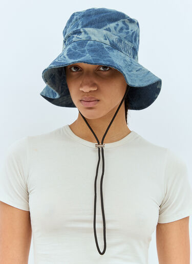 GANNI Fisherman Bucket Hat Blue gan0257064