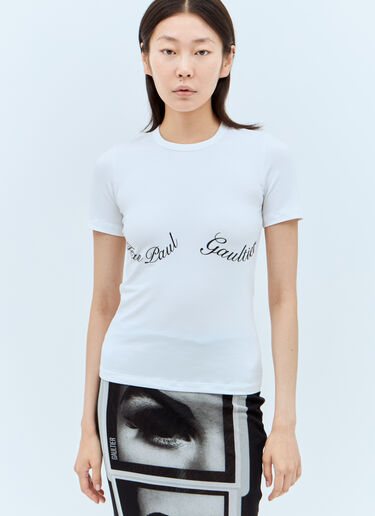 Jean Paul Gaultier Logo Print T-Shirt White jpg0258020