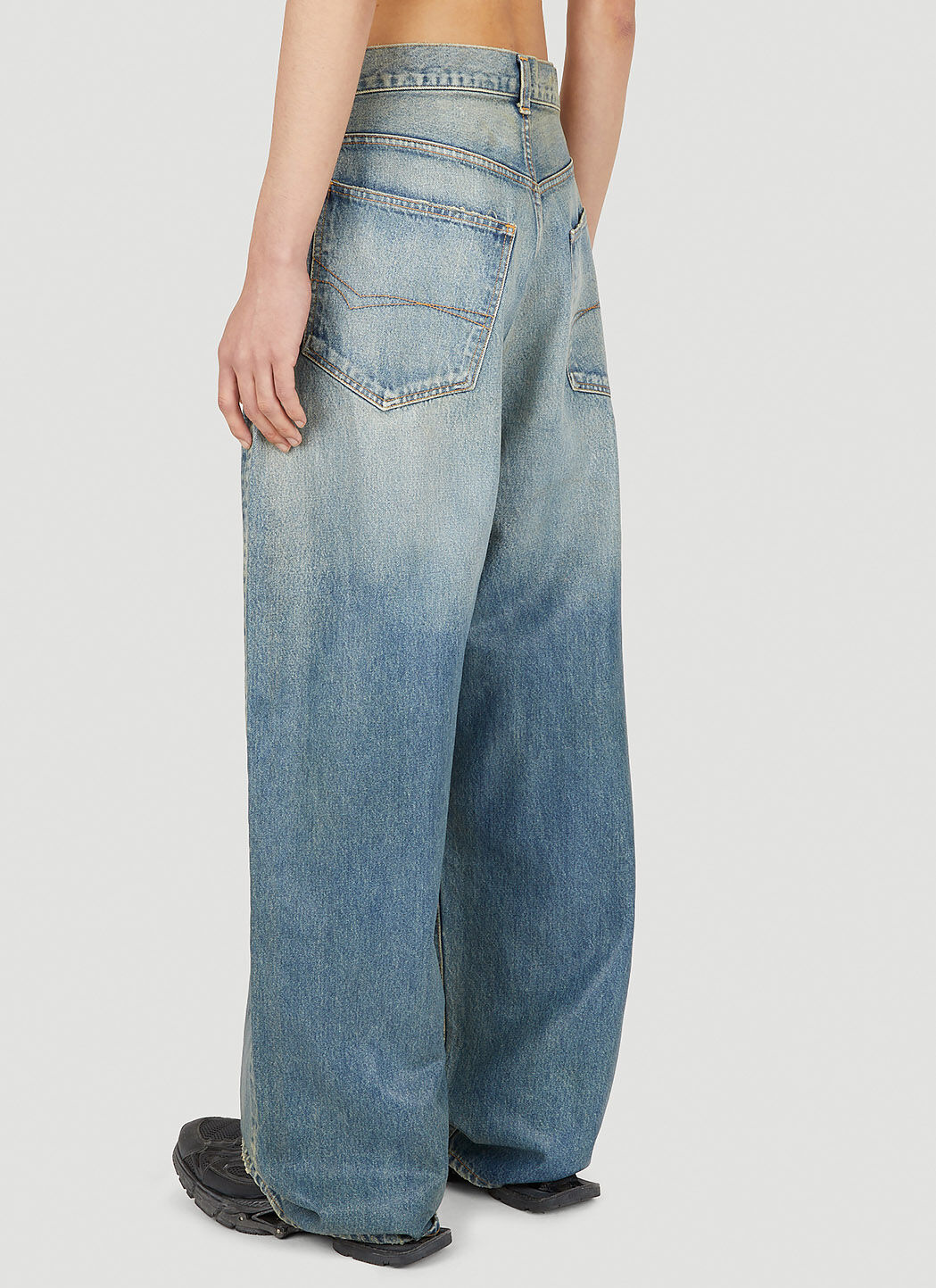 Balenciaga Men's Large Fit Baggy Jeans in Blue | LN-CC®