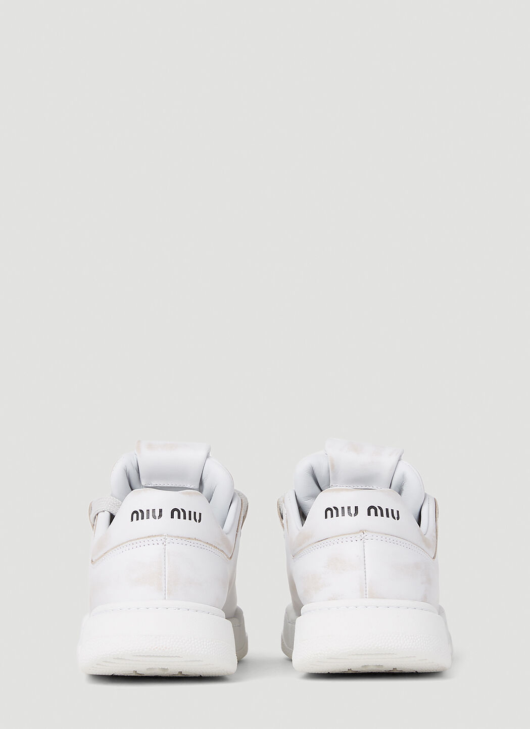 Miu Miu Women's Bleached Sneakers in White | LN-CC®