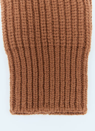 Dries Van Noten Wool Cuffs Brown dvn0158033