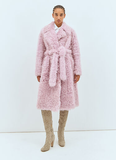 Bottega Veneta Shearling Coat Pink bov0257017