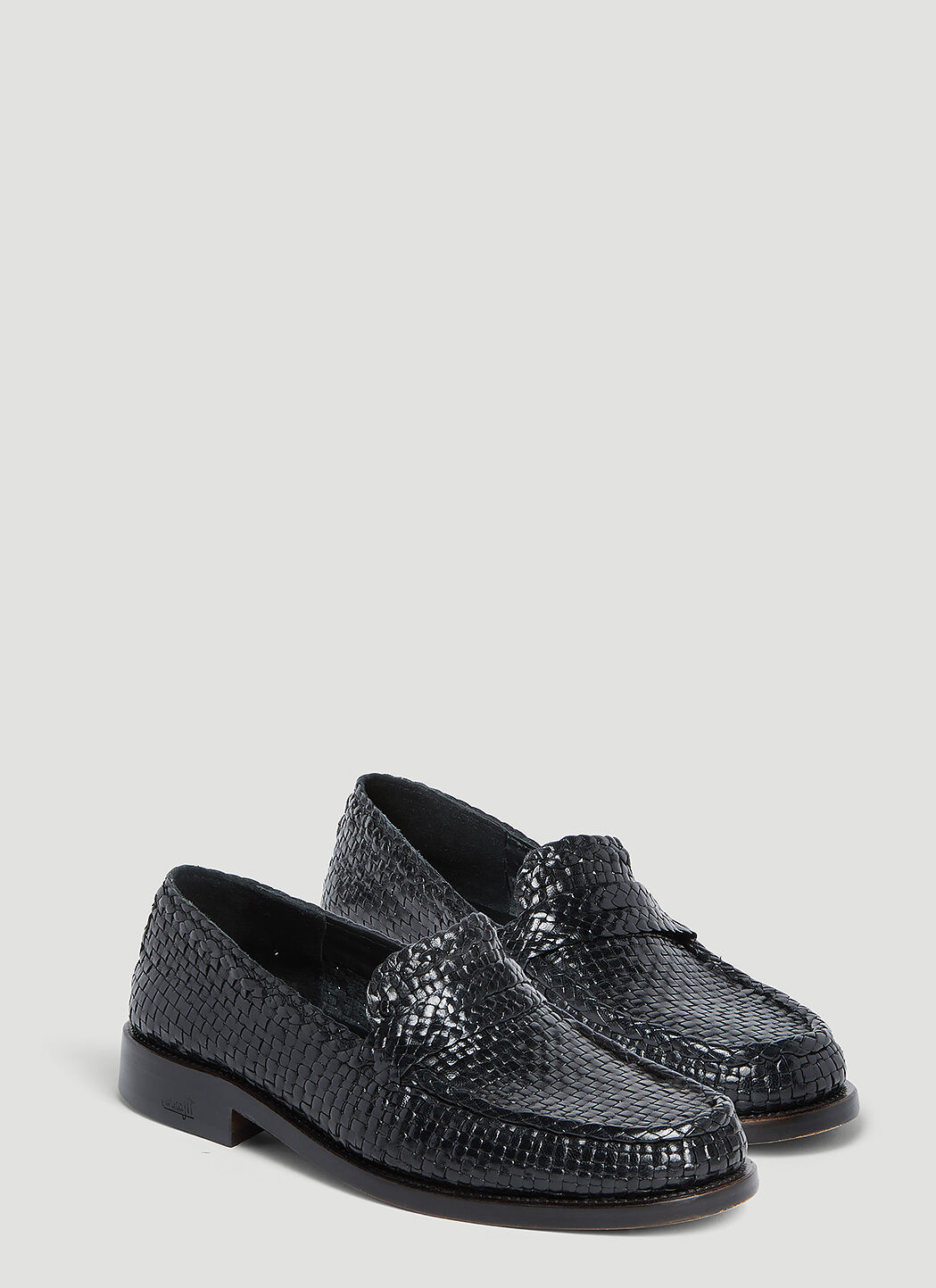 Woven Leather Bambi Loafers