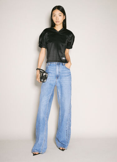 Alexander Wang Elasticated Waistband Balloon Jeans Blue awg0257029