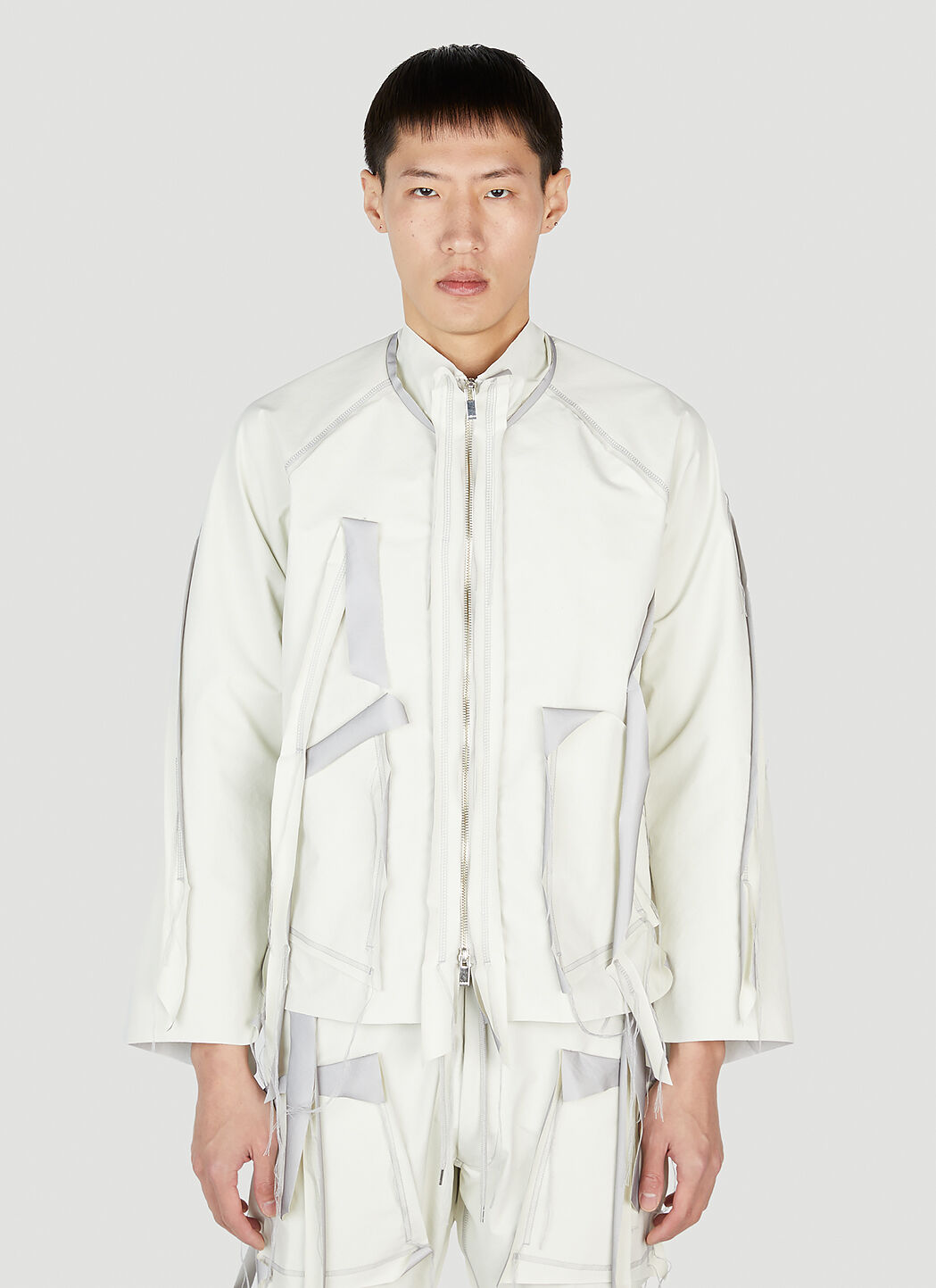 Sulvam Cutting Short Jacket Male White | ModeSens