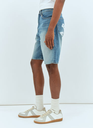 A BATHING APE® College Denim Shorts Blue aba0156008