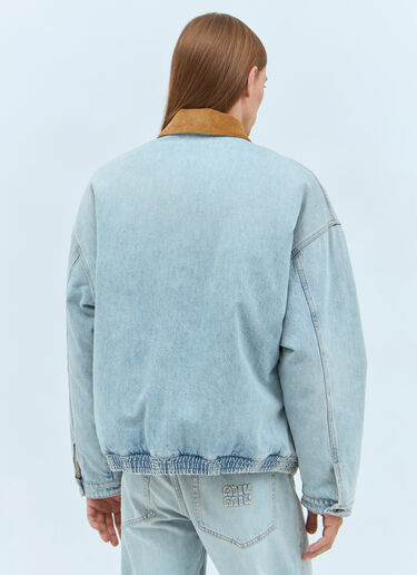 Miu Miu Padded Denim Jacket Blue miu0358003