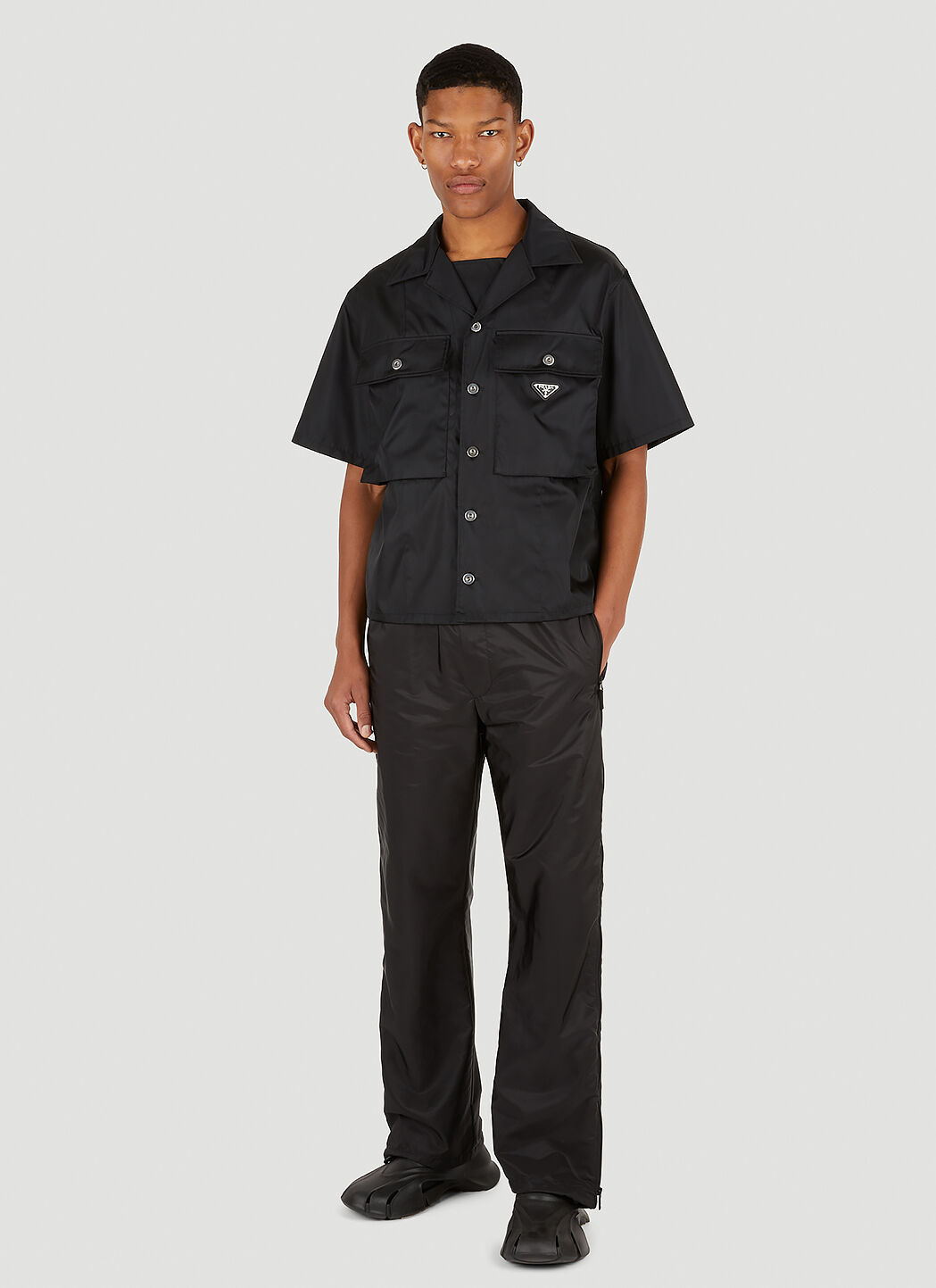 Prada Men's Re-Nylon Shirt in Black | LN-CC®