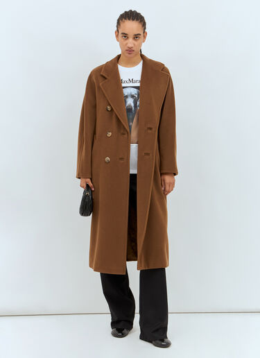 Max Mara Madame 101801 Coat Brown max0257013