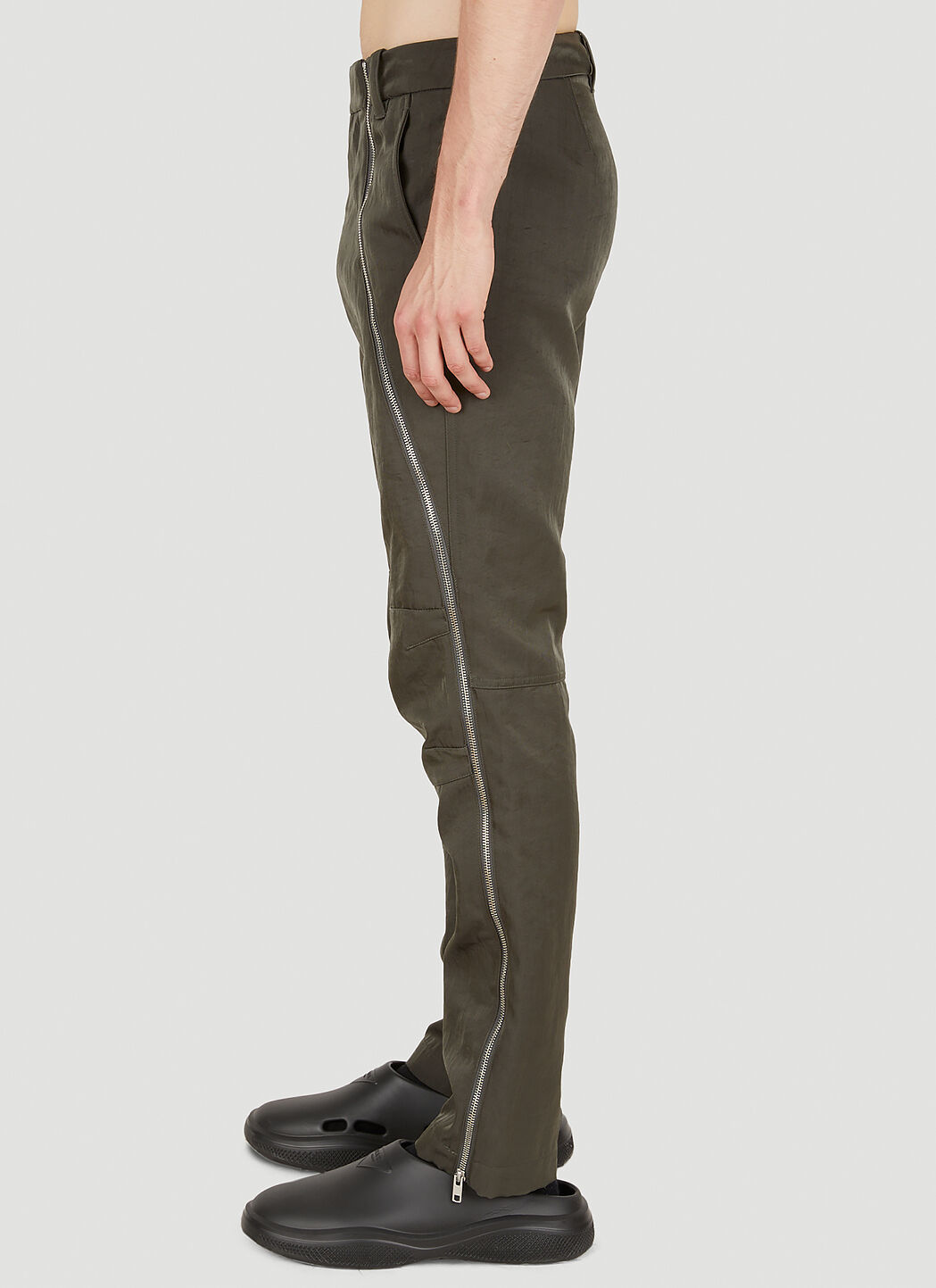 Cigarette Leg Side Zip Pant