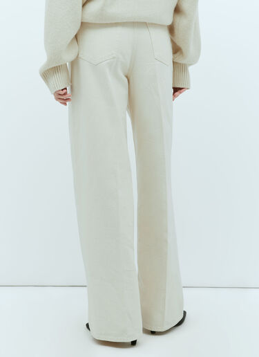 TOTEME Wide Leg Jeans Beige tot0256010