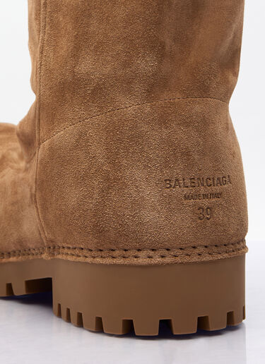 Balenciaga Alaska Faux-Fur Low Boots Brown bal0257031