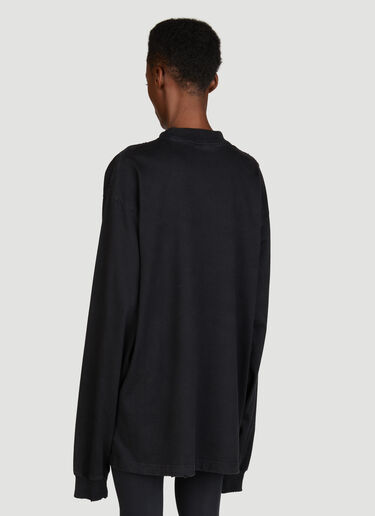 Balenciaga DIY 컬리지 긴팔 티셔츠 블랙 bal0255024