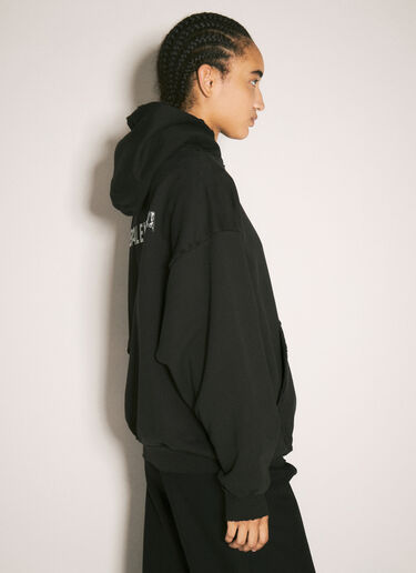 Balenciaga Back Hooded Sweatshirt Black bal0257013