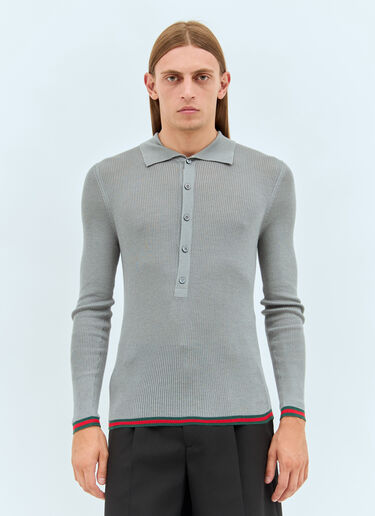 Gucci Extra Fine Cashmere Rib Sweater Light Grey guc0157026