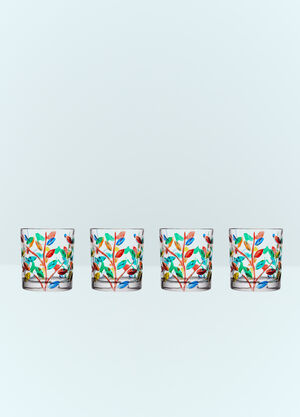 Ichendorf Milano Set Of Four Floral Crystal Tumblers Clear wps0691236