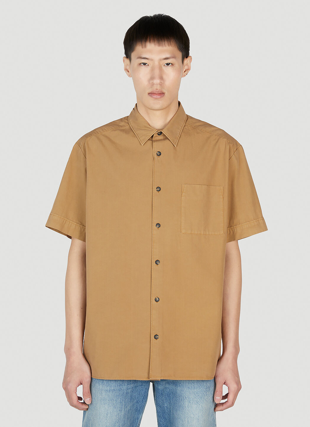 A.P.C. Unisex Ross Shirt in Brown | LN-CC®