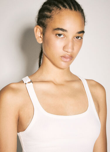 Mugler Pierced Tank Top White mug0258008