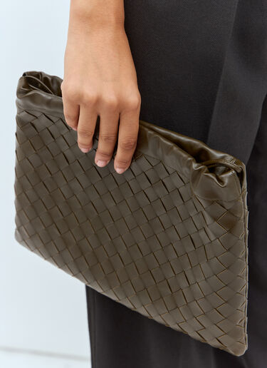 Bottega Veneta 조임끈 파우치  그린 bov0257080