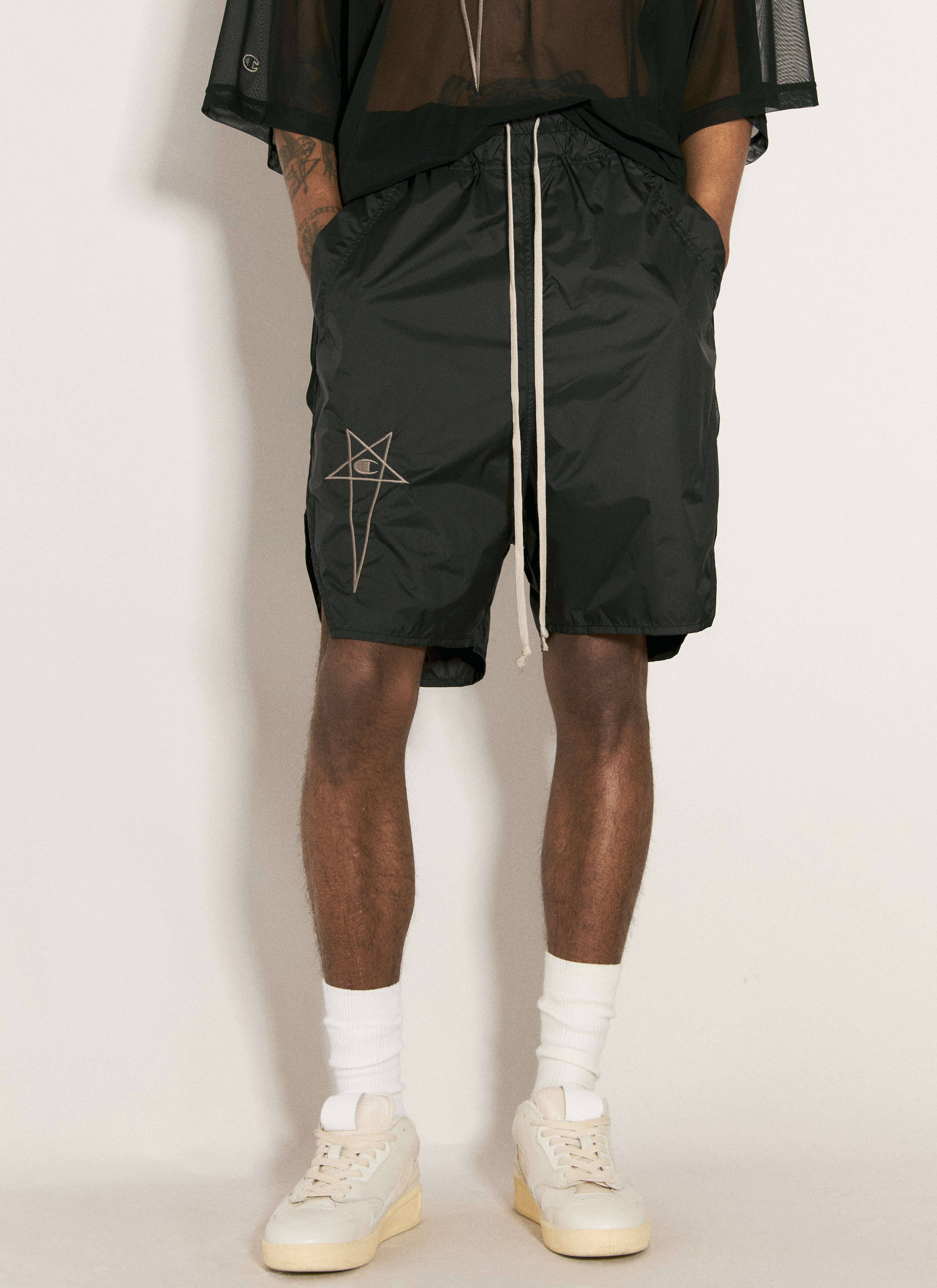 Acne Studios Beveled Pods Shorts Black acn0157010
