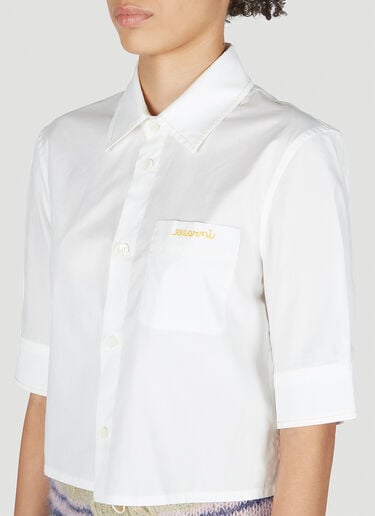 Marni Cropped Boxy Shirt White mni0251005