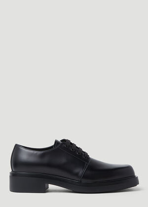 Prada Brushed Leather Derby shoes Black pra0154010