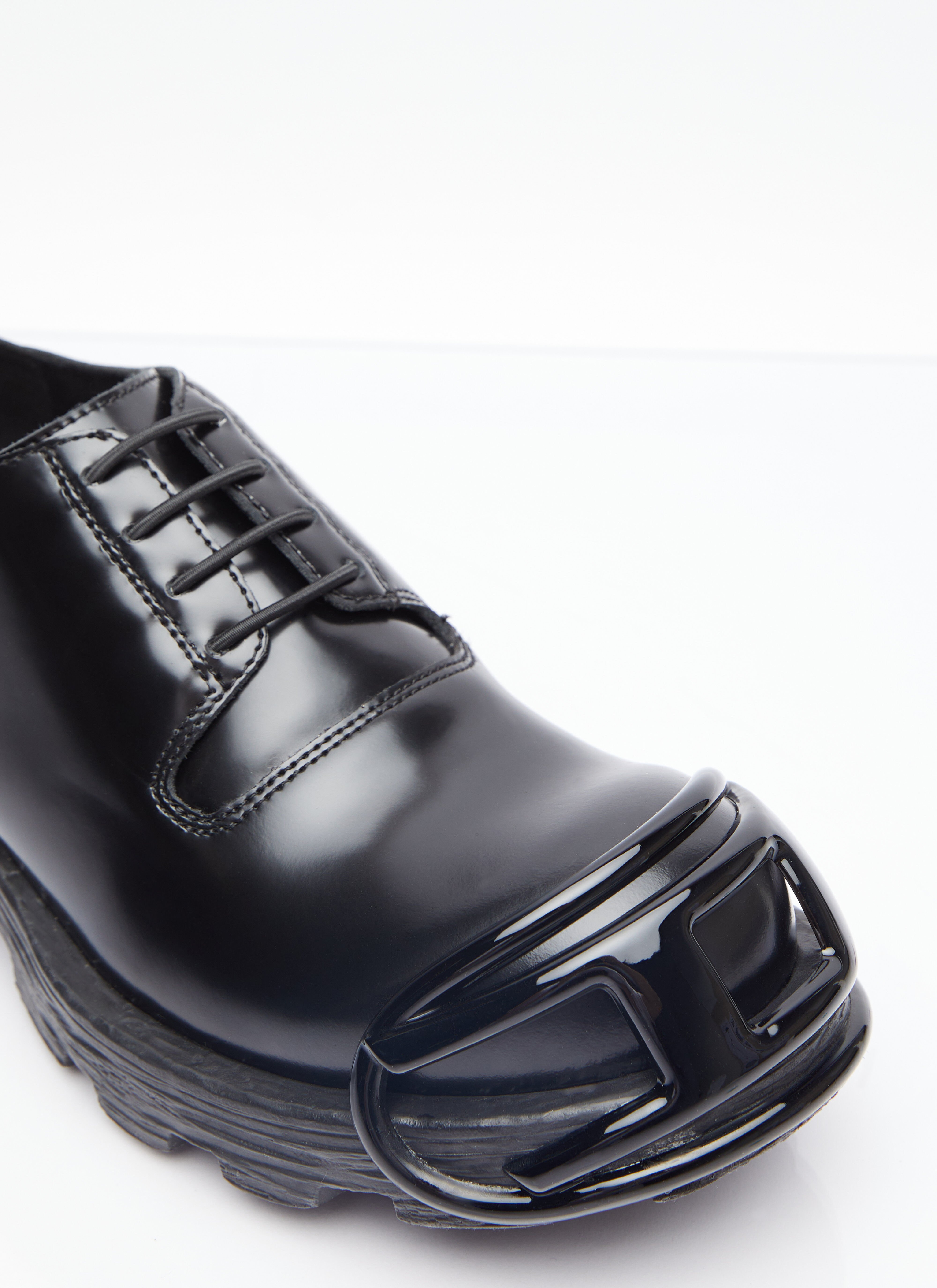 Diesel D-Hammer patent-finish lace-up shoes - Black