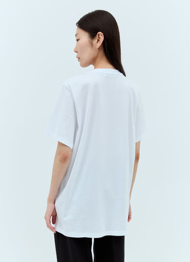 Max Mara Logo Embroidery T-Shirt White max0257029